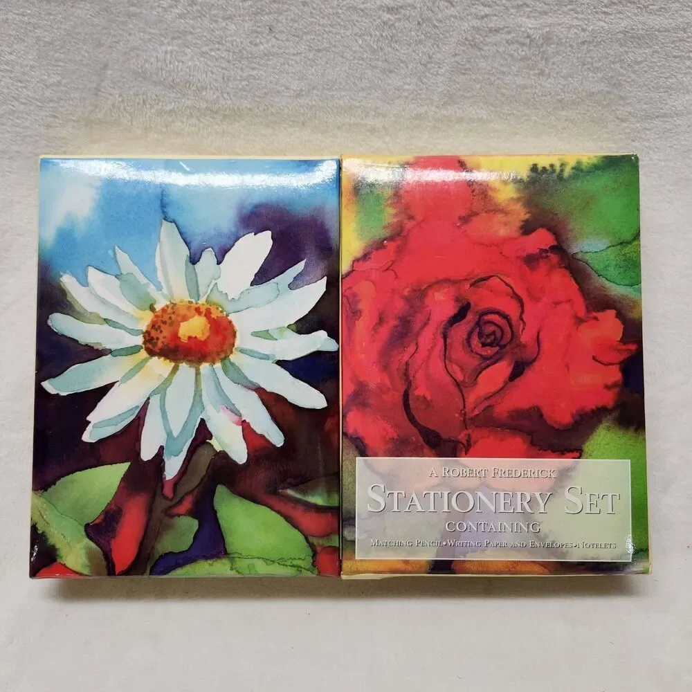 Robert Frederick  1999 Lisa Keaney Floral Stationary Set NEW Vintage